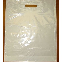 White Punch Handle Bag 12 x 12 x 4