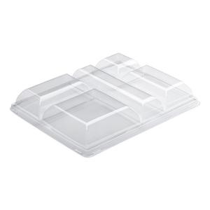 Lid For 5 Compartment Black Meal Tray 329 x 265 x 50mm For GPI435