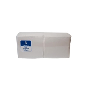 1 Ply White FSC 100% Recycled Lunch Napkin 4 Fold 32cm