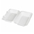 White Bagasse Large Clamshell 9 x 6in