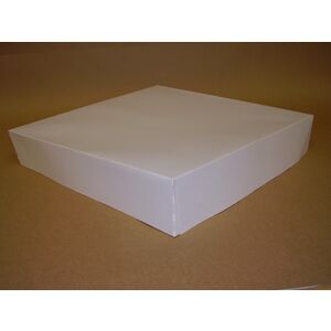White Compostable 11in Wedding Cake Box Lid