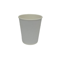 White Ribbed Cups 8oz