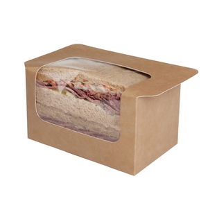 Heat Seal Square Cut Sandwich Pack 125 x 77 x 72mm