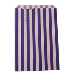 Blue Candy Striped Bag Strung 5 x 7in 125 x 175mm