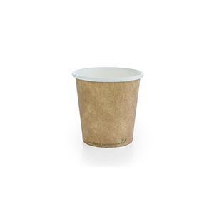 Vegware Single Wall Brown Kraft Hot Cup 62-Series 4oz 120ml