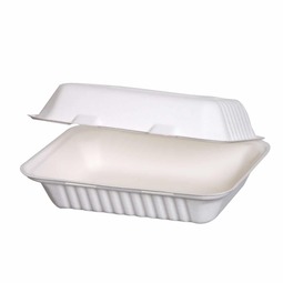 Sustain Bagasse 9 x 6in Rectangular Clamshell - Lightweight