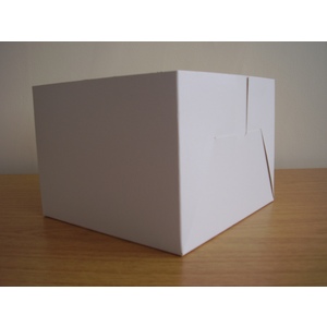 White Compostable 8in Wedding Cake Box Base