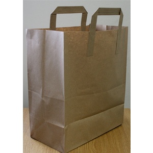 Recycled Large Paper Carrier Bag Brown 250 x 140 x 300mm
