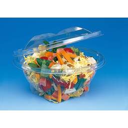 250ml Clear Salad Container With Tear-off Lid