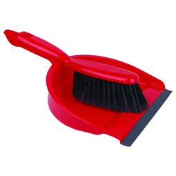 RS102940 RED SOFT DUSTPAN AND BRUSH