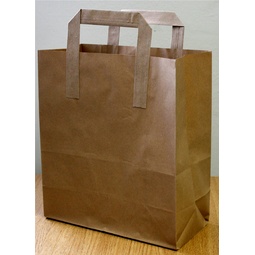 Recycled Medium Paper Carrier Bag Brown 215 x 115 x 250mm