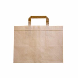 Deep Gusset Paper Carrier Bag - Brown - 317 x 218 x 245mm
