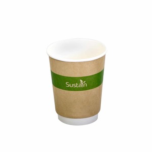 Sustain Printed Kraft Double Wall Hot Cup - 8oz/240ml