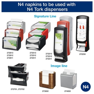 Tork Xpressnap White Dispenser Napkin N4 Case 9000