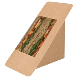 77/65 Kraft Effect Heat Seal Sandwich Pack 119.5 x 77 x 119.5mm