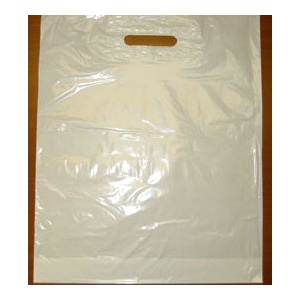 White Punch Handle Bag 12 x 12 x 4
