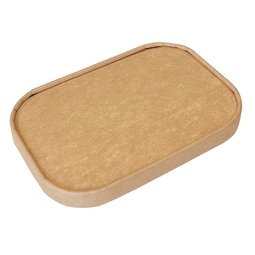 Rectangular Kraft Paper Lid For Containers 500\650\750 & 1000ml 172 x 120mm