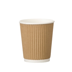 Metro 8oz Kraft Ripple Coffee Cup