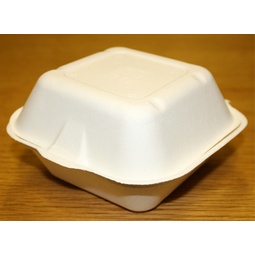 Square Bagasse Burger Boxes Polystyrene 6in