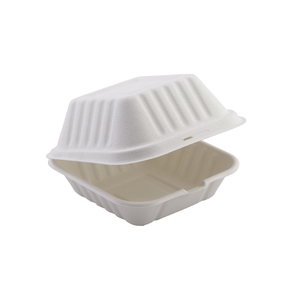 Bagasse Square Clamshell 6in