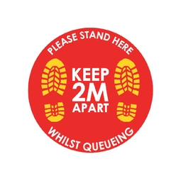 KEEP 2M APART STAND HERE PP LABELS
