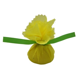YELLOW MUSLIN WRAPS WITH GREEN TIES 1000