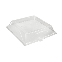 Clear PET Square Plate Lids 10in