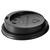 Black PS Hot Cup Sip Lid 90mm For 12/16oz Cup