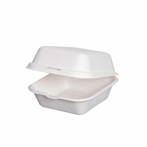 Sustain Bagasse 6x6in Square Clamshell - 6 x 6in / 16oz / 450ml