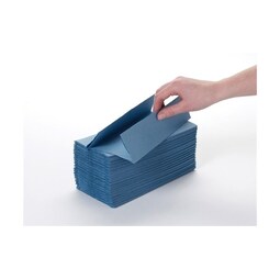 HE128BLN 1PLY BLUE CFOLD HAND TOWEL